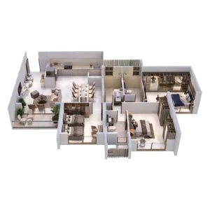 Malpani M Soul Strings Baner-Pashan Link Roadr 3 BHK Floor Plan Image
